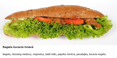 Bageta kuracia tmavá 3,10 €